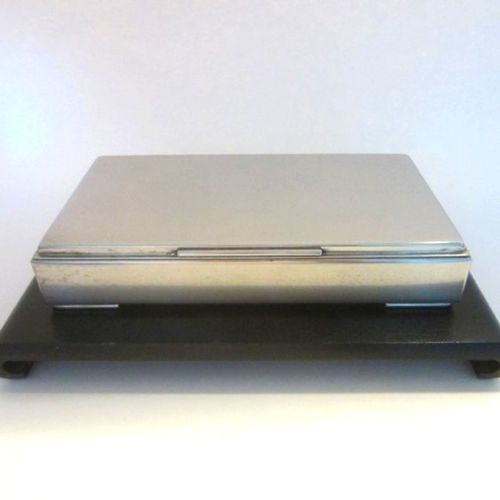 Denmark Silver Plated Mid Century Modern Humidor Box